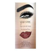 Branding prijslijst Lash Brow Extension Eyes Lips Reclamekaart (Achterkant)