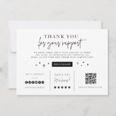 Branding Small Business Shop Bedankt Coupon Kaart (Achterkant)
