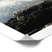 Branding Surf op Rotsen, Mallorca, Spanje Poster (Hoek)