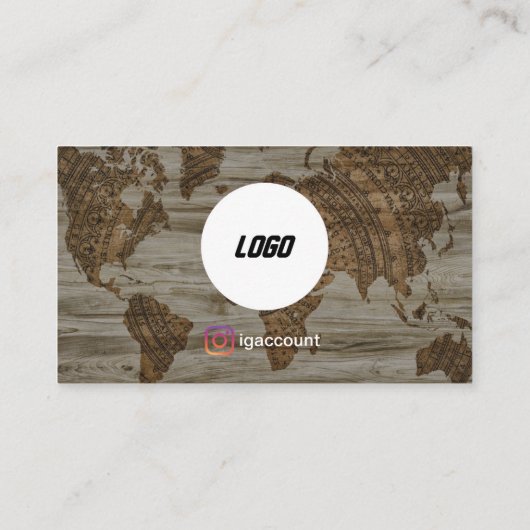 Branding van reisagent visitekaartje (Achterkant)