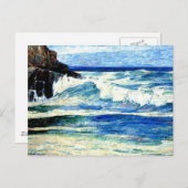 Brandingingsgolven op rotsen briefkaart (Voorkant / Achterkant)