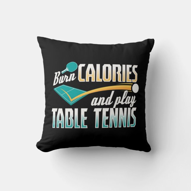  brandkalorieën en afspeeltafellentennis pingp P Kussen (Voorkant)