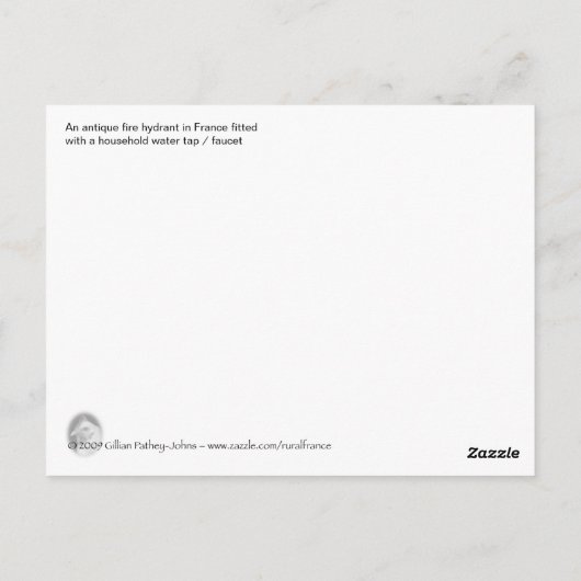 Brandkraan Briefkaart (Achterkant)