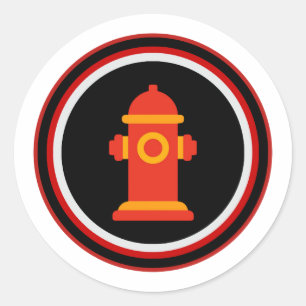 Brandkraan Feeststicker Ronde Sticker