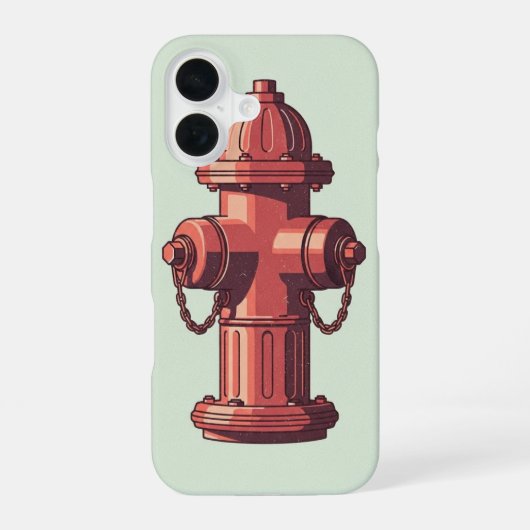 Brandkraan Minimalistisch iPhone 16 Hoesje (Achterkant)