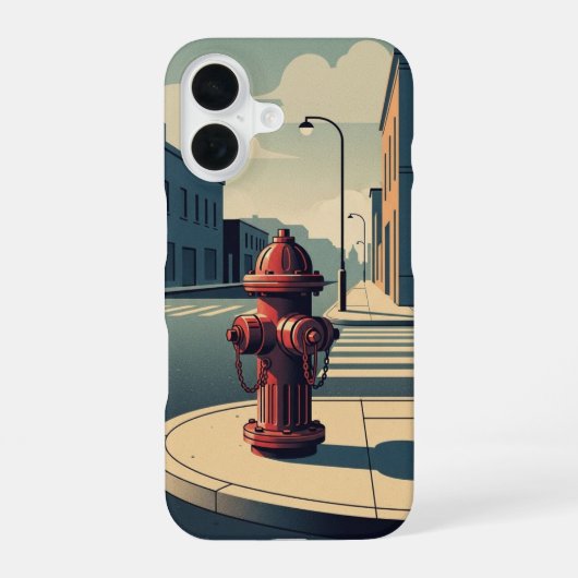 Brandkraan op Stille Straat iPhone 16 Hoesje (Achterkant)