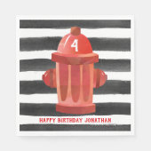 Brandkraan Verjaardagsfeest servetten - Brandweerw (Voorkant)