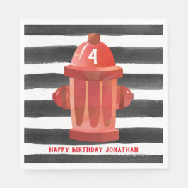 Brandkraan Verjaardagsfeest servetten - Brandweerw