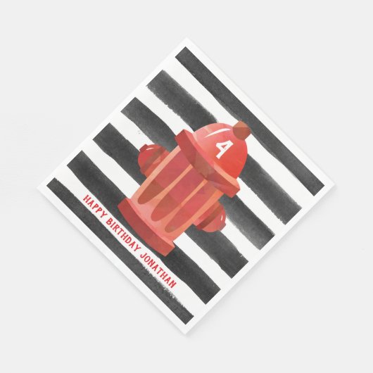 Brandkraan Verjaardagsfeest servetten - Brandweerw (Hoek)