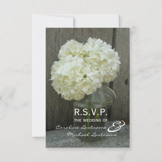 Brandkranen en Barnwood Wedding RSVP (Voorkant)