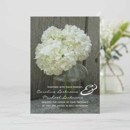 brandkranen en huwelijksuitnodiging voor brandhout kaart (Staand voorkant)