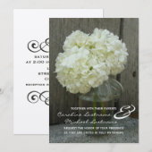 brandkranen en huwelijksuitnodiging voor brandhout kaart (Voorkant / Achterkant)