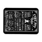 Brandkuil regels - beige magneet (Horizontaal)