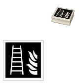 brandladderveiligheidsbord rubberstempel (Gestempeld)
