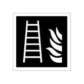 brandladderveiligheidsbord rubberstempel (Afrduk)