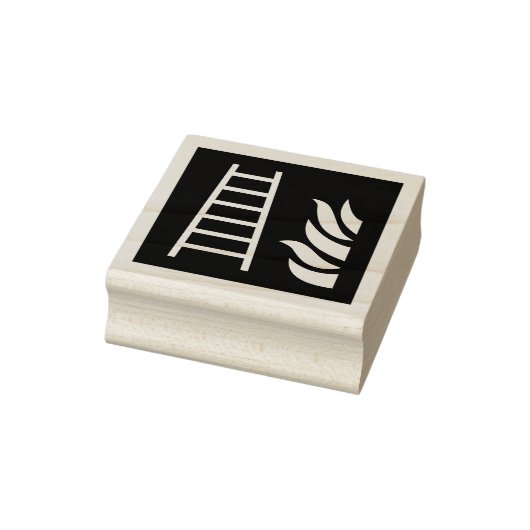 brandladderveiligheidsbord rubberstempel (Stempel)