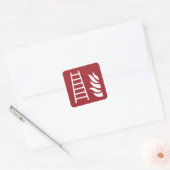 brandladderveiligheidsbord vierkante sticker (Envelop)