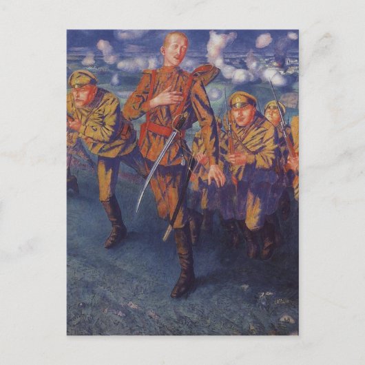 Brandlijn door Kuzma Petrov-Vodkin Briefkaart (Voorkant)