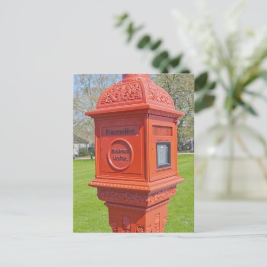 brandmelder briefkaart (Staand voorkant)