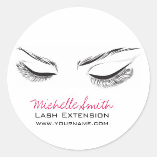 Brandmerken van Hair and Beauwestie Lash Extension Ronde Sticker
