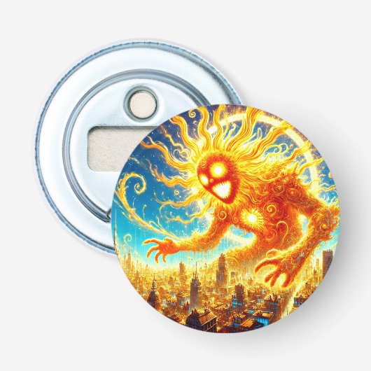 brandmonster button flesopener (Voorkant)