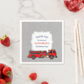 Brandmotor Verjaardagsfeestdecor, brandweerman Servet (Insitu)