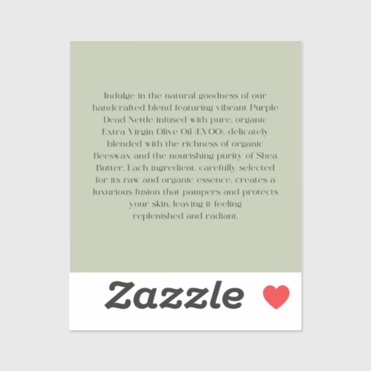 Brandnetel & stenen Stickers - Achterkant (Vel)