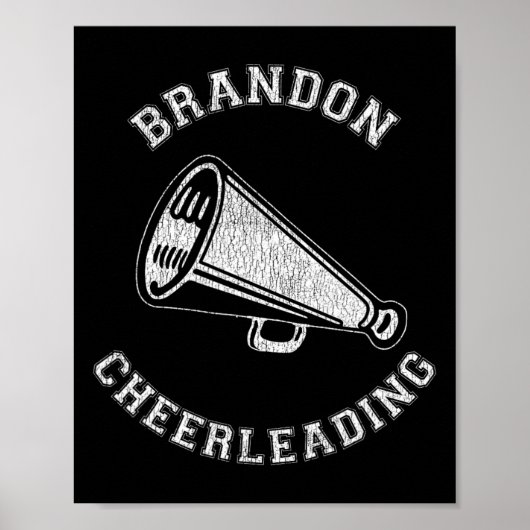 Brandon Cheer Vervuild Retro 90's Cheerleader  Poster (Voorkant)