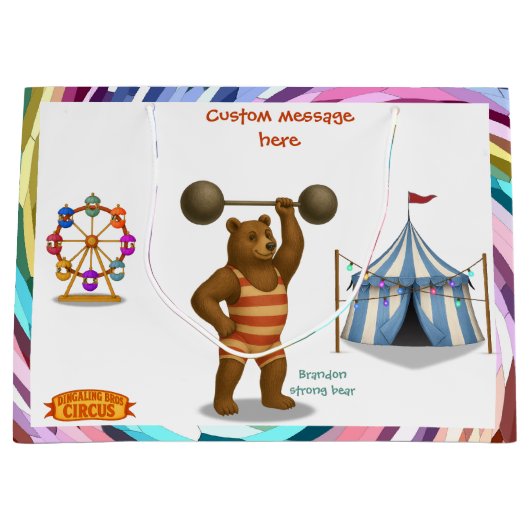 Brandon, circus sterke beer groot cadeauzakje (Voorkant)