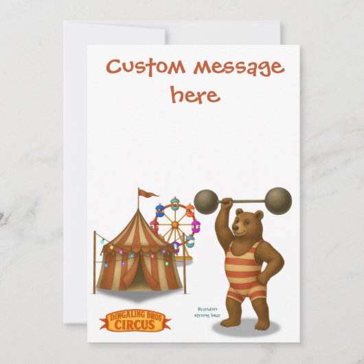Brandon, circus sterke beer kaart (Voorkant)