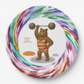 Brandon, circus sterke beer papieren bordje (Voorkant)