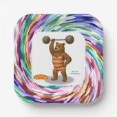 Brandon, circus sterke beer papieren bordje (Voorkant)