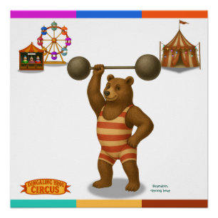 Brandon, circus sterke beer perfect poster