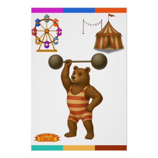 Brandon, circus sterke beer perfect poster (Voorkant)