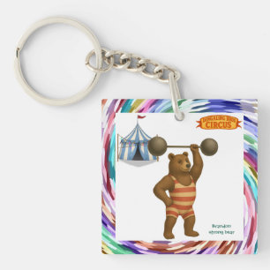 Brandon, circus sterke beer sleutelhanger