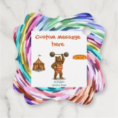 Brandon, circus strong-bear bedankjes labels (Achterkant)