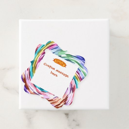 Brandon, circus strong-bear bedankjes labels (In situ)