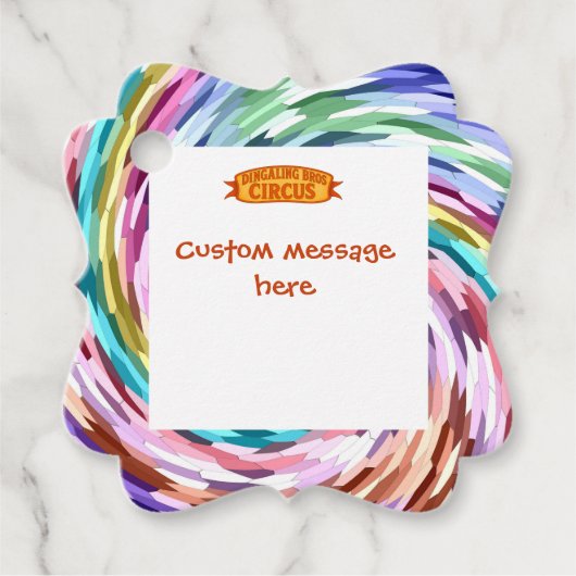 Brandon, circus strong-bear bedankjes labels (Voorkant)