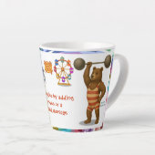 Brandon, circus strong bear latte mok (Rechterhoek)