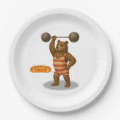 Brandon, circus strong-bear papieren bordje (Voorkant)