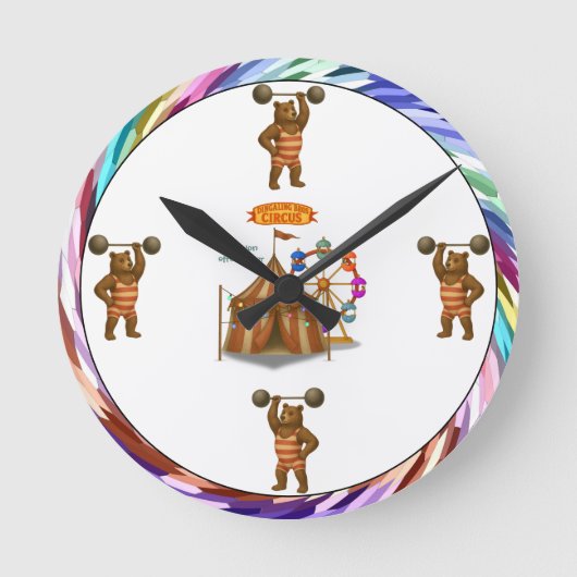 Brandon, circus strong-bear ronde klok (Voorkant)