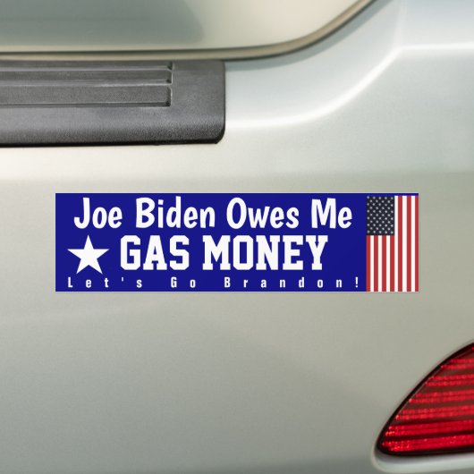 Brandon Eigenaar van Me Gas Money Bumpersticker (Op auto)