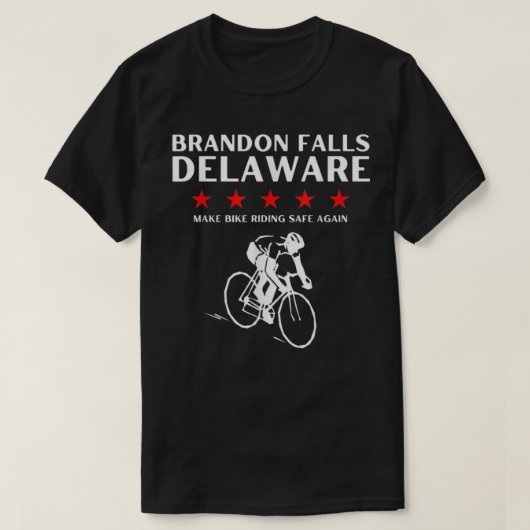 Brandon Falls Delaware Funny Joe Biden Bike Crash T-shirt (Design voorkant)
