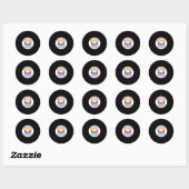Brandon Florida Fl Retro Zonsondergang Palmboom So Ronde Sticker (Vel)