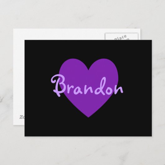 Brandon in Paars Briefkaart (Voorkant / Achterkant)