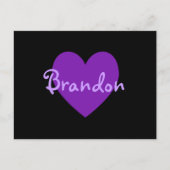 Brandon in Paars Briefkaart (Voorkant)