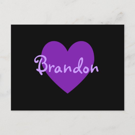 Brandon in Paars Briefkaart (Voorkant)