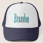 Brandon, Naam Blauw Logo, Trucker Pet (Voorkant)