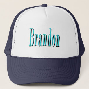 Brandon, Naam Blauw Logo, Trucker Pet
