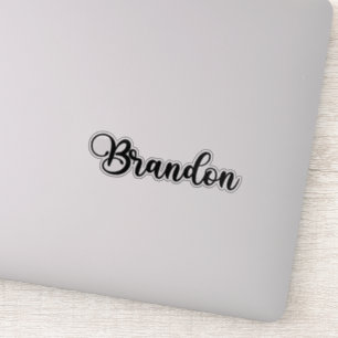 Brandon Naam - Handgeschreven kalligrafie Sticker